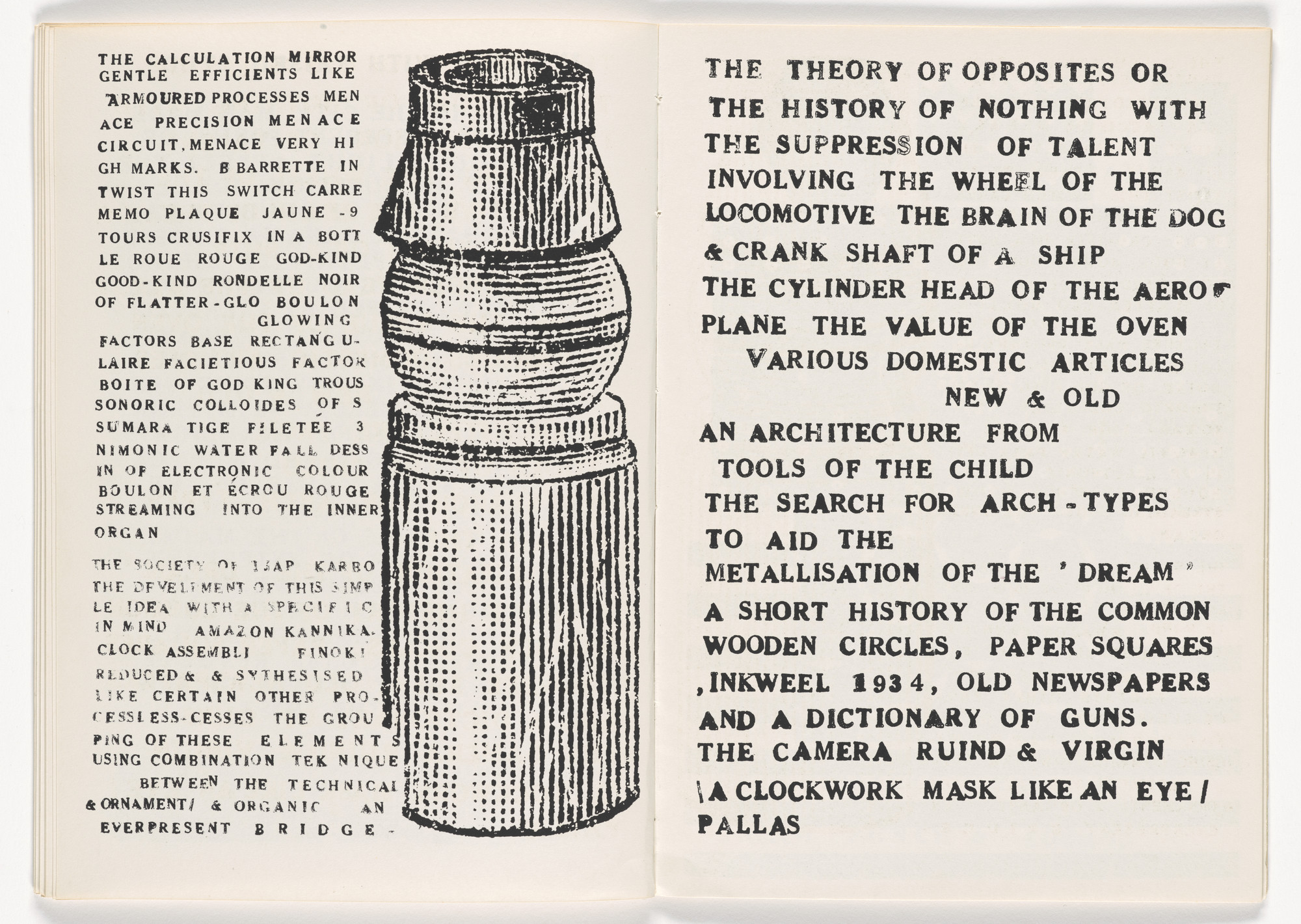 Eduardo Paolozzi. In-text plate (folio 17 verso) from Metafisikal Translations