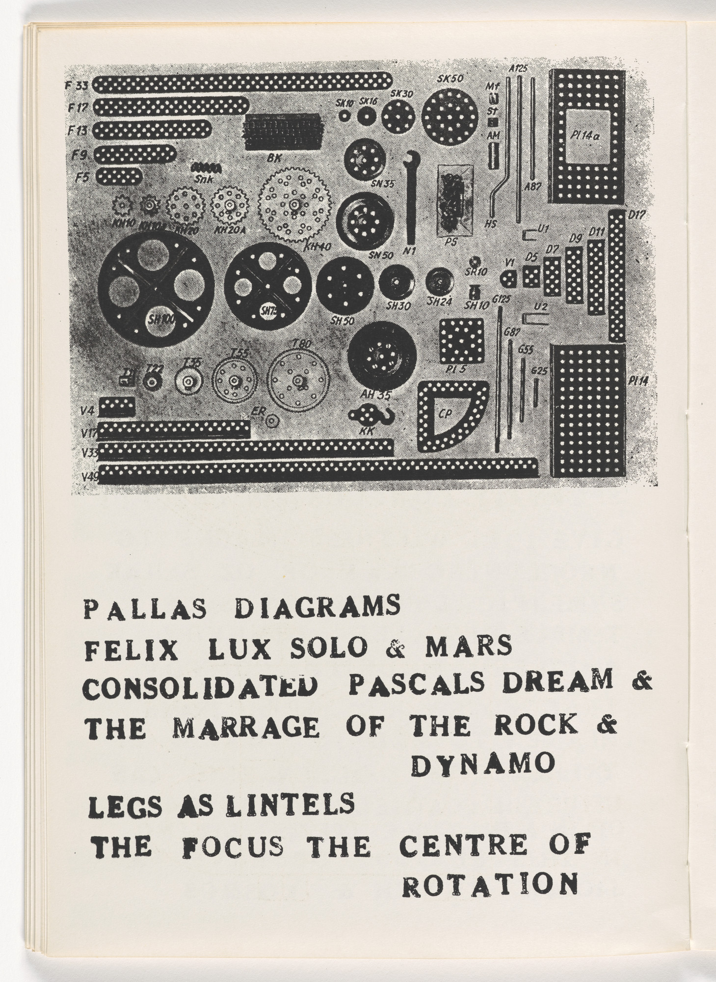 Eduardo Paolozzi. In-text plate (folio 19 verso) from Metafisikal Translations
