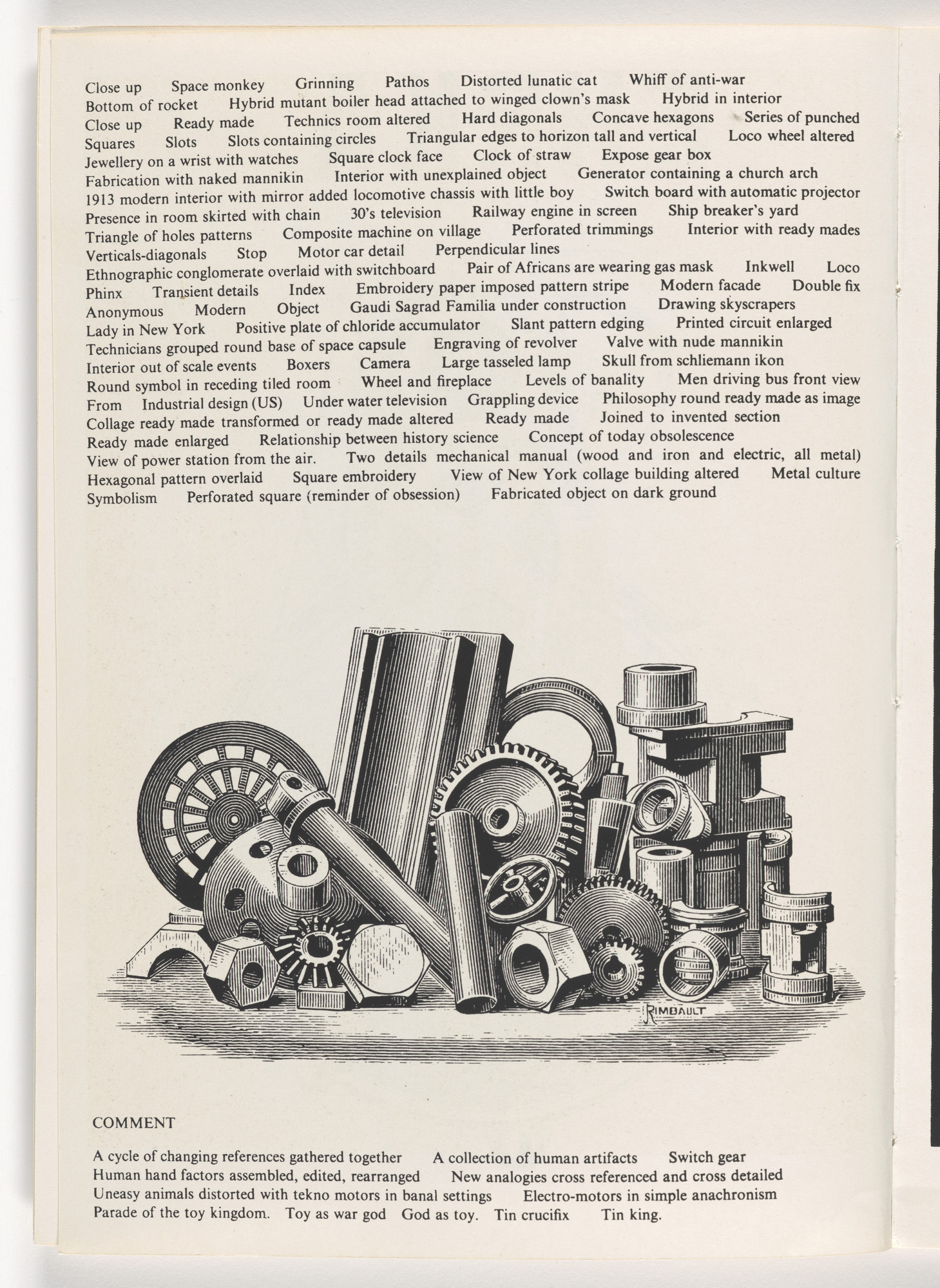 Eduardo Paolozzi. In-text plate (folio 5 verso) from Metafisikal Translations