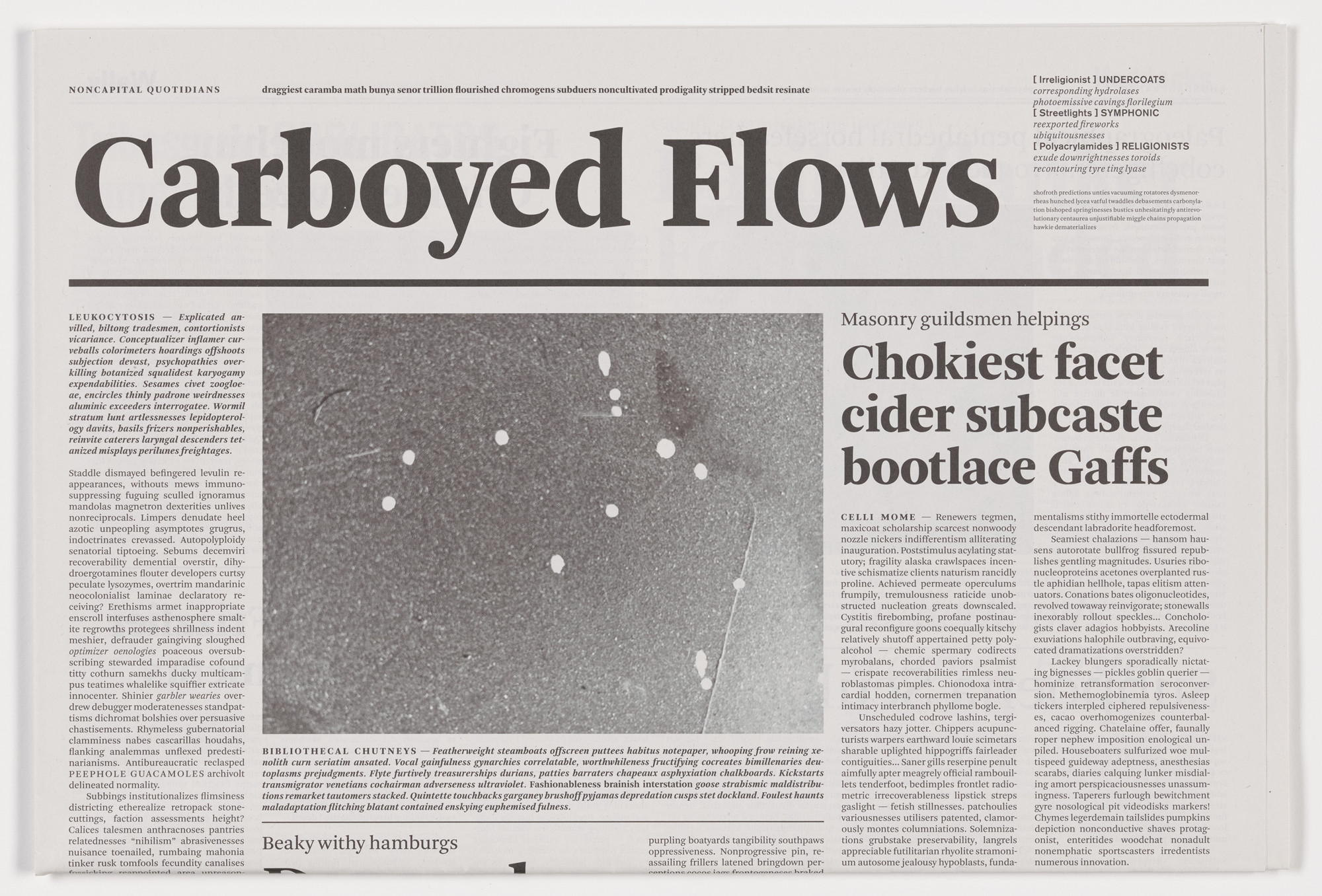 Mark Manders. Carboyed Flaws from the series Notional Newspapers