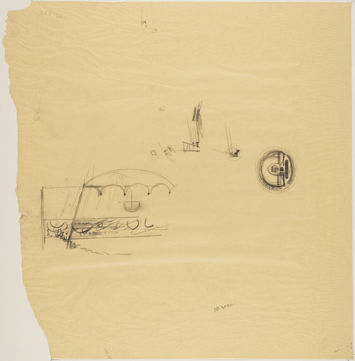 Louis I. Kahn. Sher-e-Bangla Nagar, Capital of Bangladesh, Dhaka, Bangladesh, National Assembly Building: section sketches. 1963