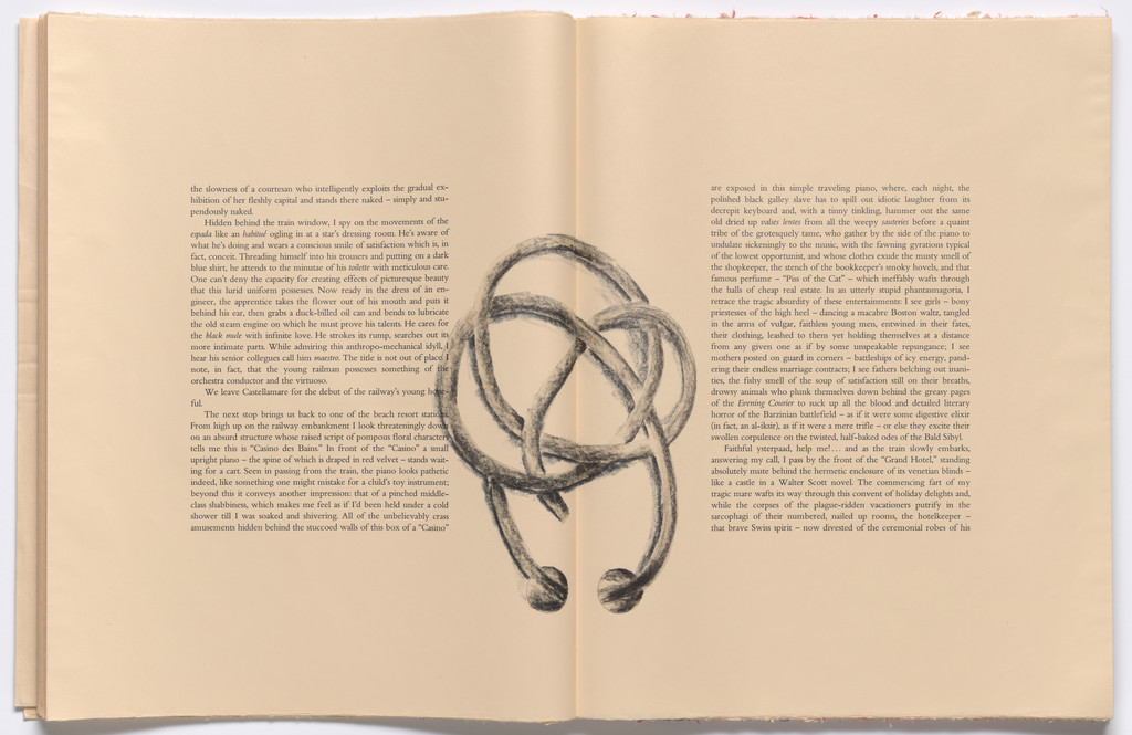 Double page in-text plate (folios 22 and 23) from THE DEPARTURE OF THE ARGONAUT, Francesco Clemente, 1983-86