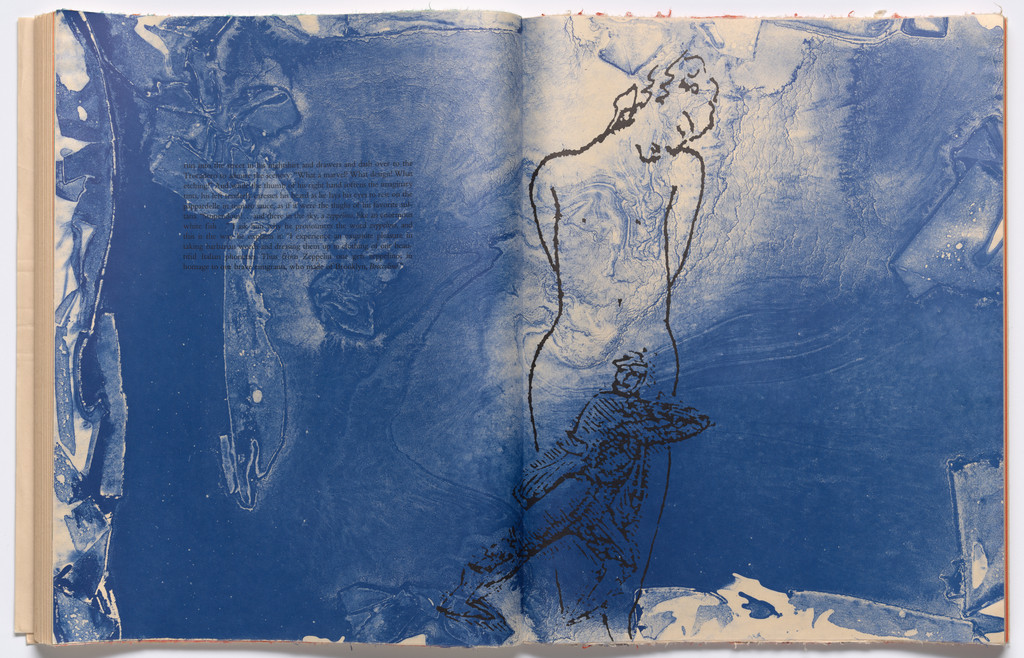 Double page in-text plate (folios 50 and 51) from THE DEPARTURE OF THE ARGONAUT, Francesco Clemente, 1983-86