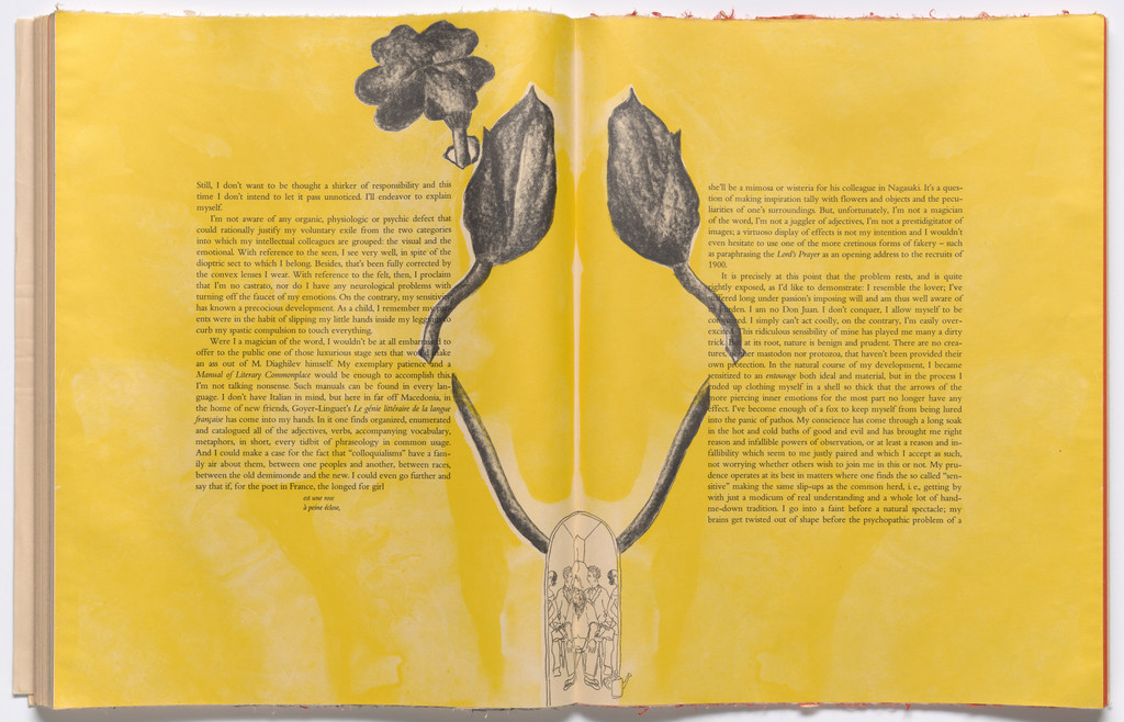 Double page in-text plate (folios 80 and 81) from THE DEPARTURE OF THE ARGONAUT, Francesco Clemente, 1983-86