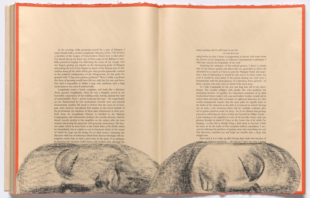 Double page in-text plate (folios 92 and 93) from THE DEPARTURE OF THE ARGONAUT, Francesco Clemente, 1983-86