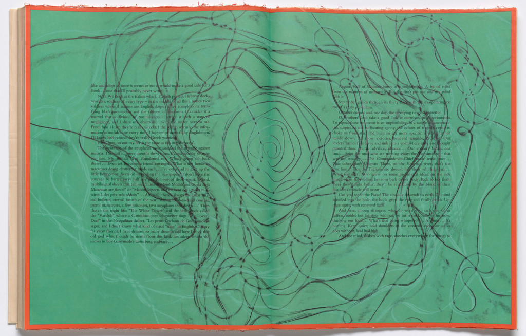 Double page in-text plate (folios 96 and 97) from THE DEPARTURE OF THE ARGONAUT, Francesco Clemente, 1983-86