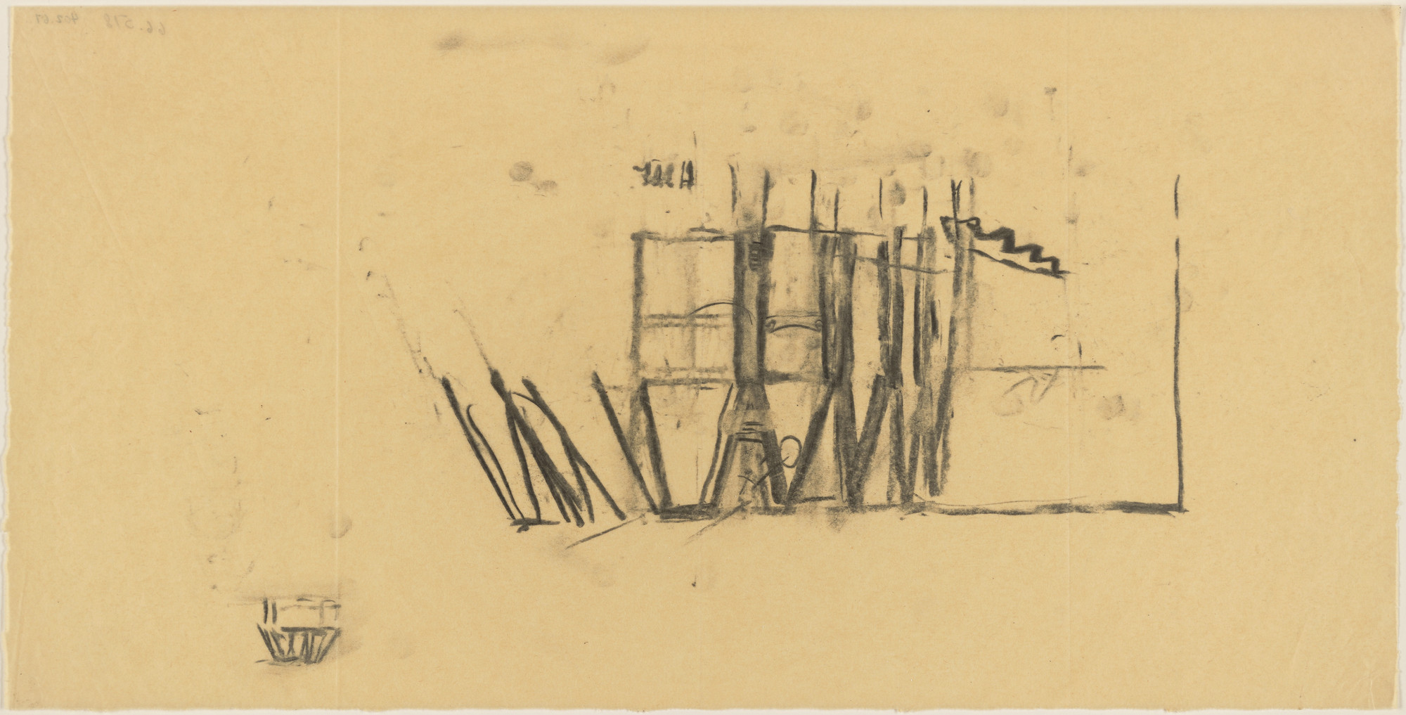 Louis I. Kahn. Sher-e-Bangla Nagar, Capital of Bangladesh, Dhaka, Bangladesh, National Assembly Building: perspective sketch of light elements. 1963