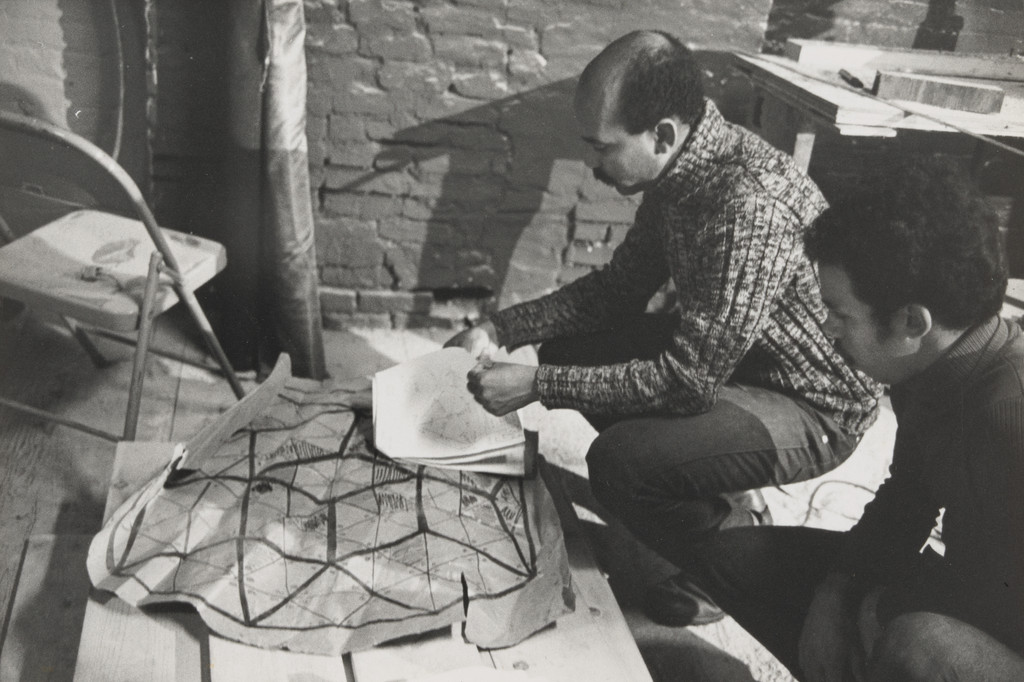 Photograph from the book CHARAS: The Improbable Dome Builders (1973)