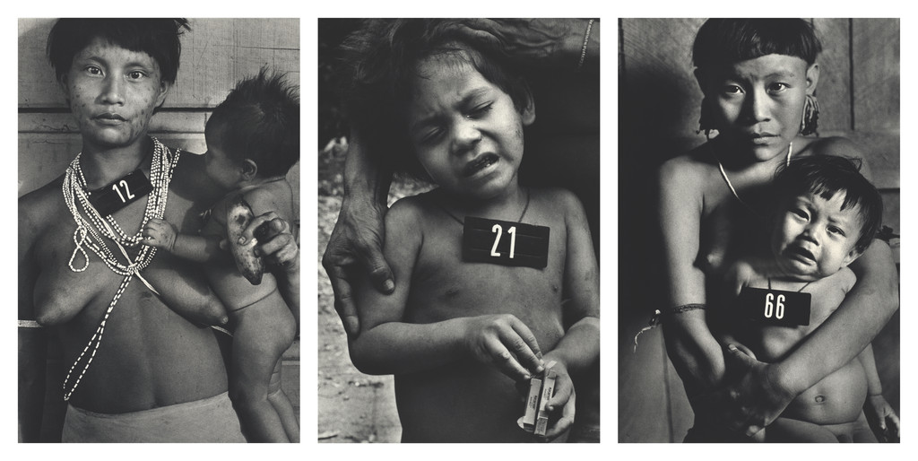 Vertical 7 (Villages of Surucucus 1983;  Ajarani 1981-83) from the series Marcados