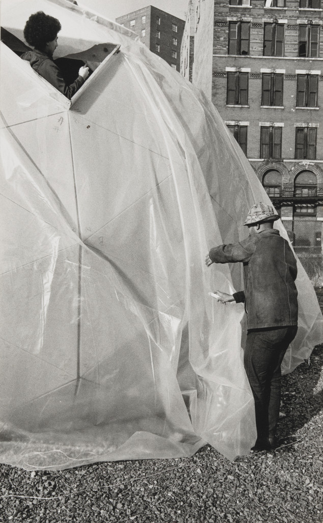 Photograph from the book CHARAS: The Improbable Dome Builders (1973)
