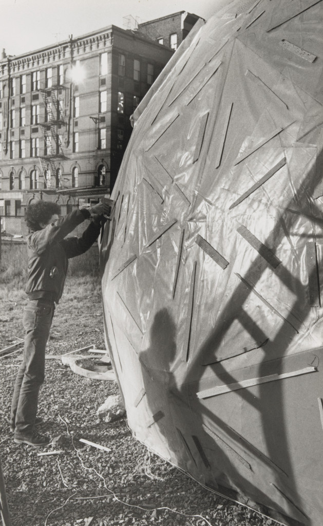 Photograph from the book CHARAS: The Improbable Dome Builders (1973)