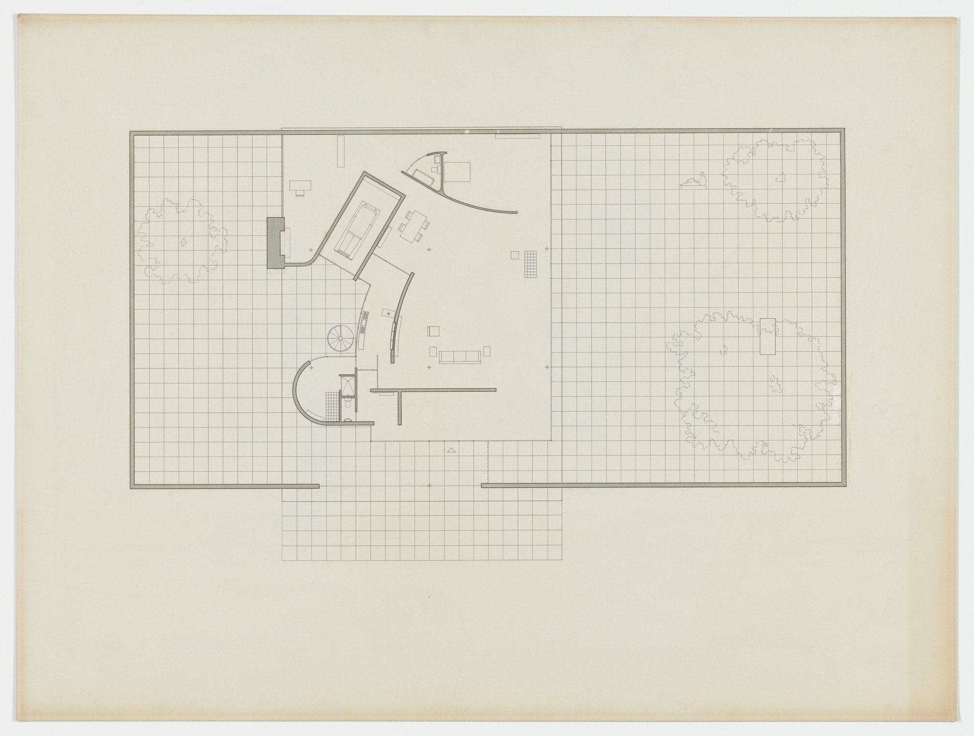 Ludwig Mies van der Rohe. Study for Hubbe House, Magdeburg, Germany