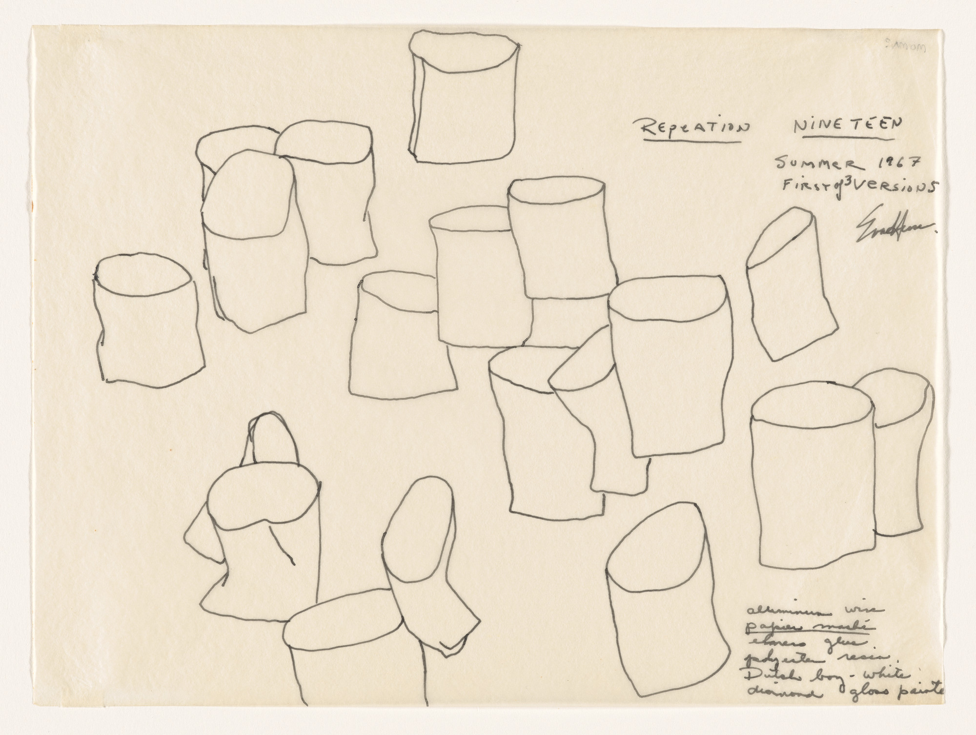 Eva Hesse. Repetition Nineteen, First of 3 versions