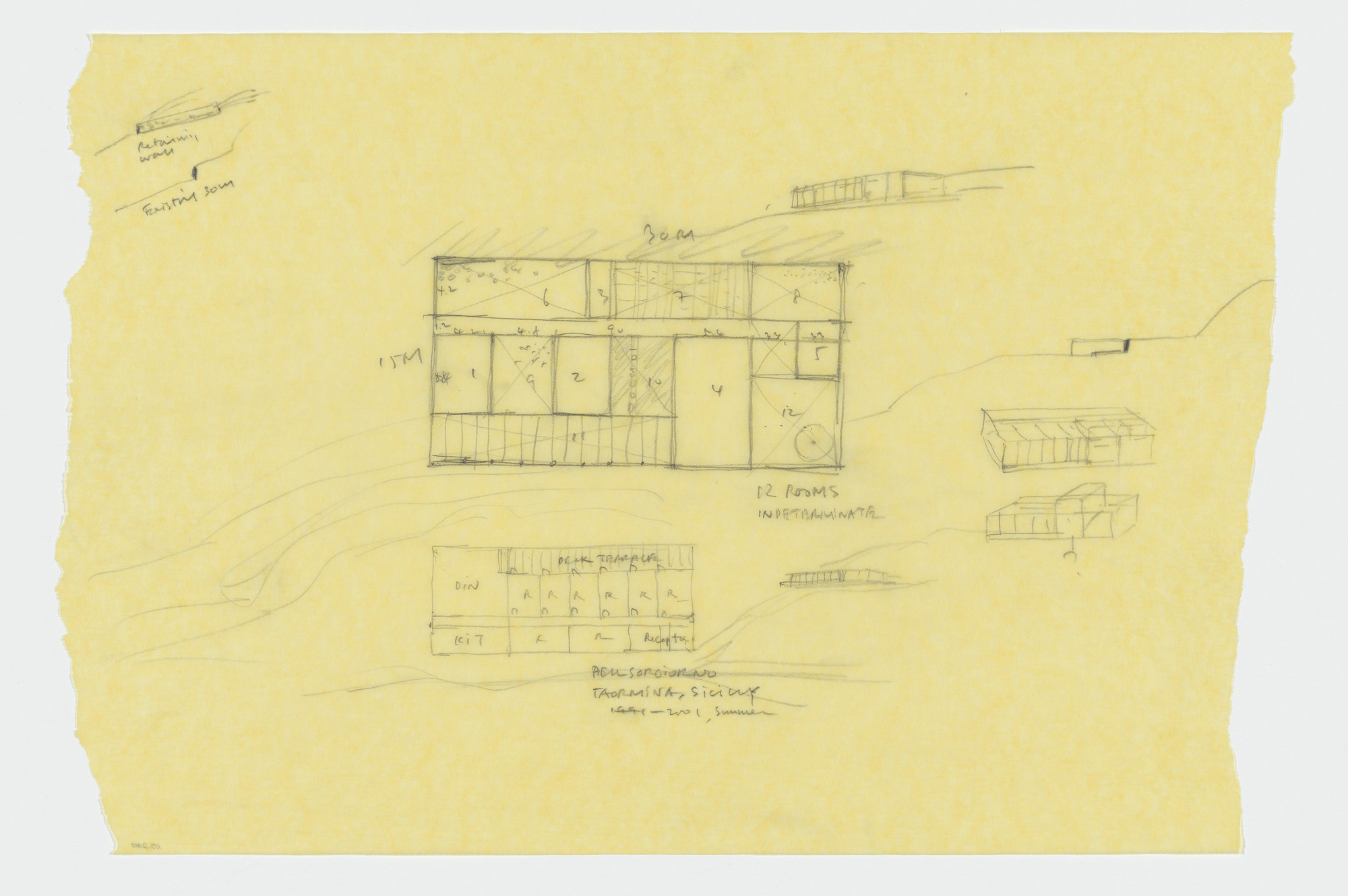 Seung H-Sang. Subaek-dang Residence, Namyangju, Korea (Preliminary plan sketch)