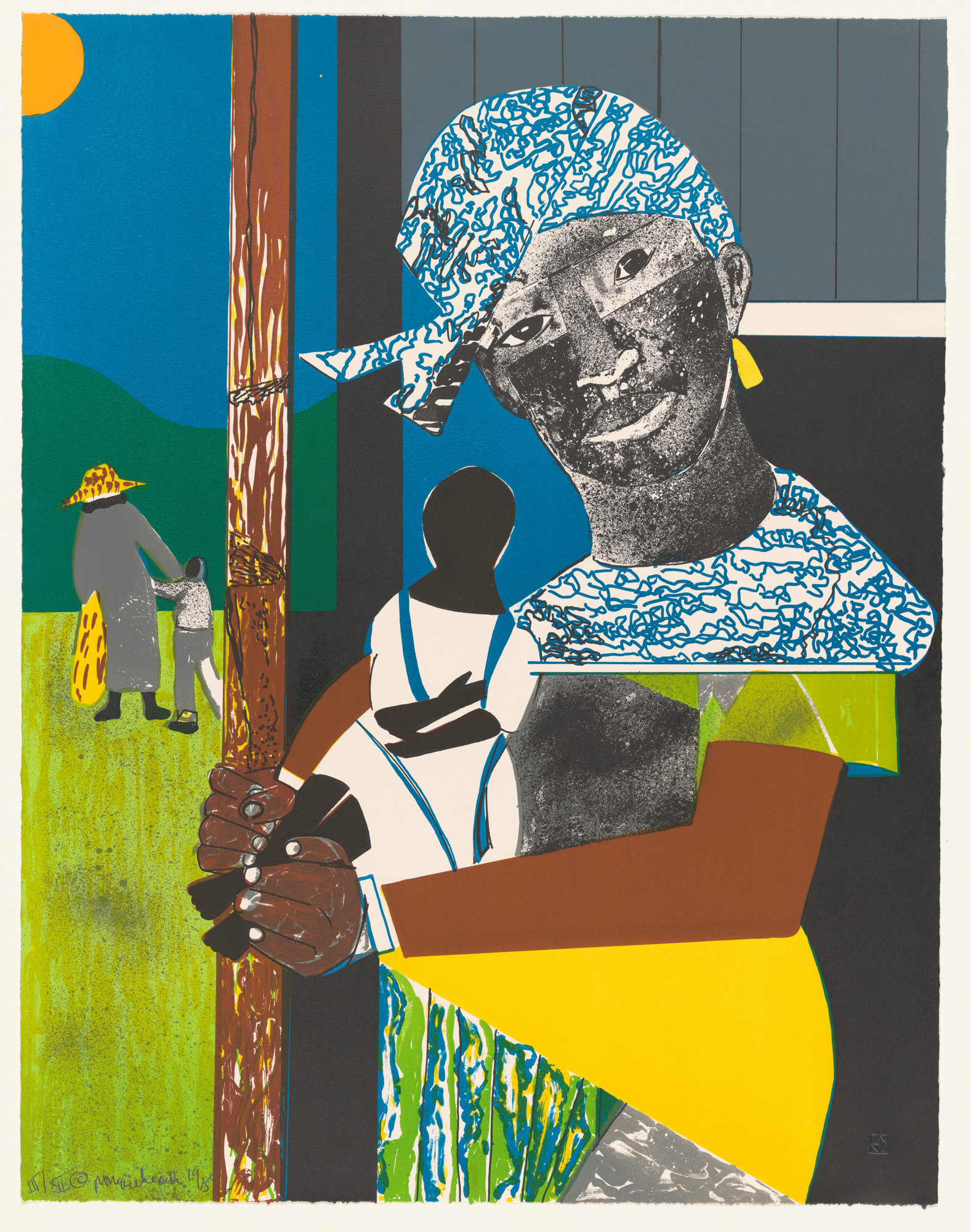 Romare Bearden. Come Sunday from 1776 USA 1976 Bicentennial Prints