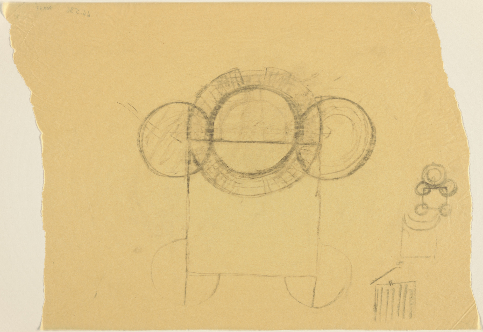 Louis I. Kahn. Sher-e-Bangla Nagar, Capital of Bangladesh, Dhaka, Bangladesh, Prayer Hall: plan sketch. 1965