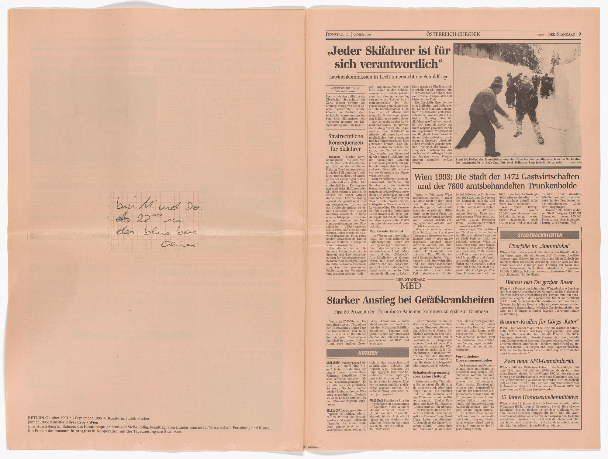 Oliver Croy. Untitled from the Museum in Progress project Return