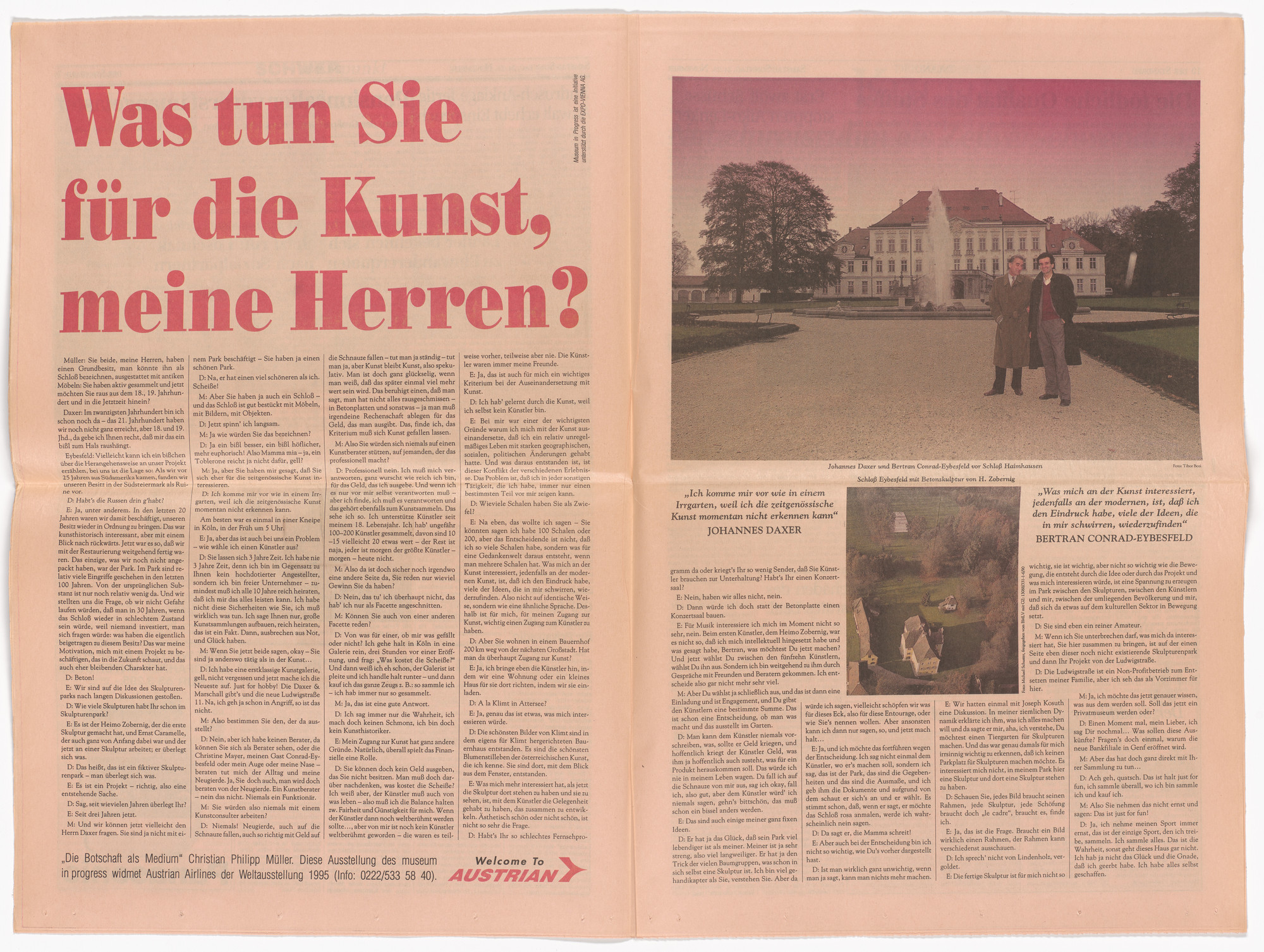 Christian Philipp Müller. Untitled from the Museum in Progress project The Message as Medium