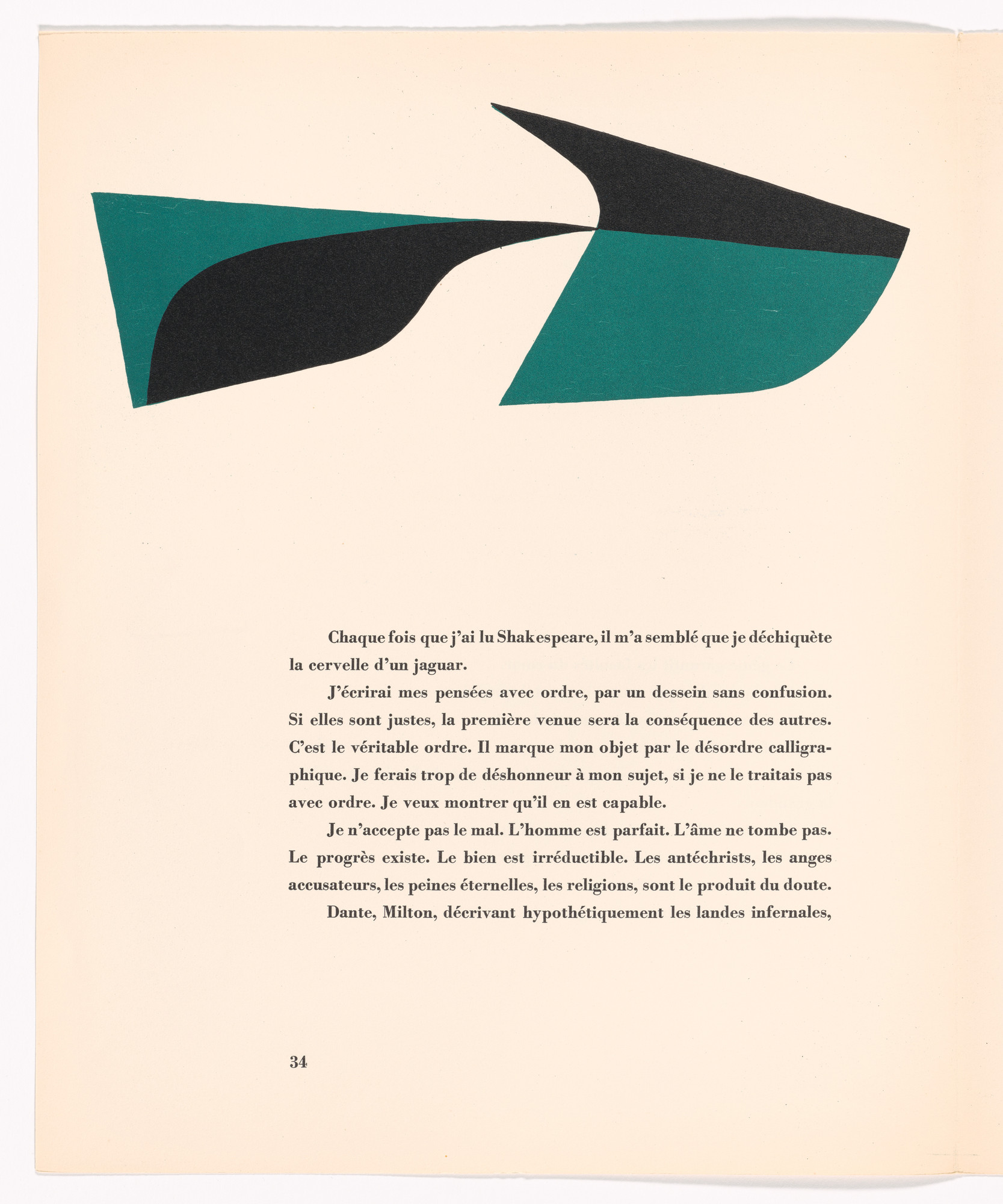 Jean Dewasne. In-text plate (page 34) from Préface à un livre futur