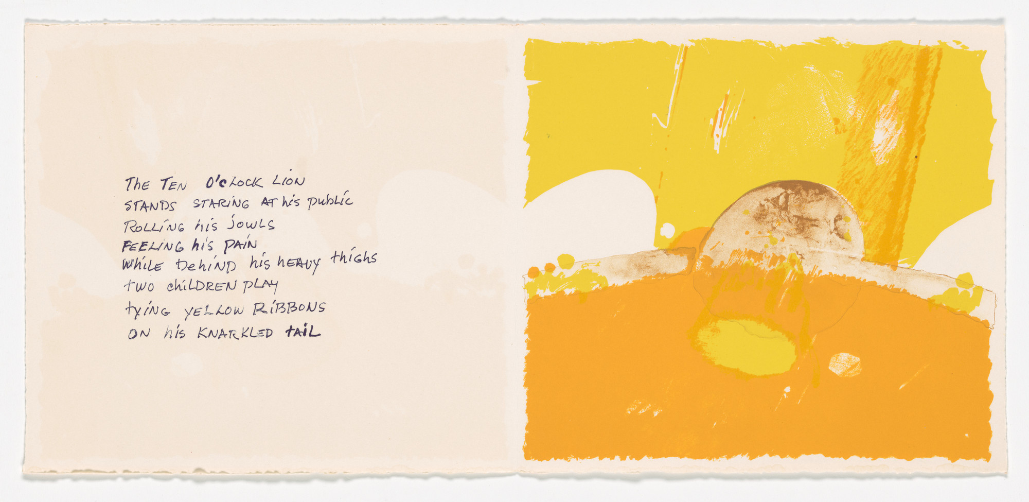 Kinji Akagawa. The Ten O'clock Lion (plate IV) from Pink Jelly