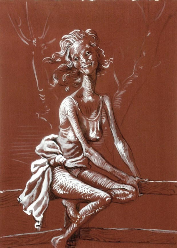 John Currin. Lady on the Fence. (2001)