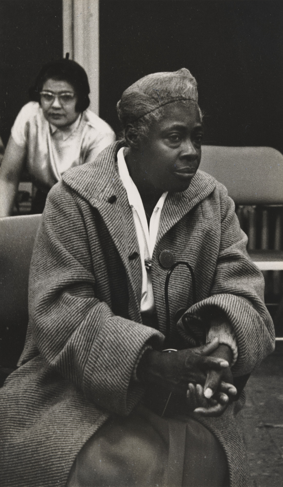 Mildred Grossman. Untitled (woman with folded hands)