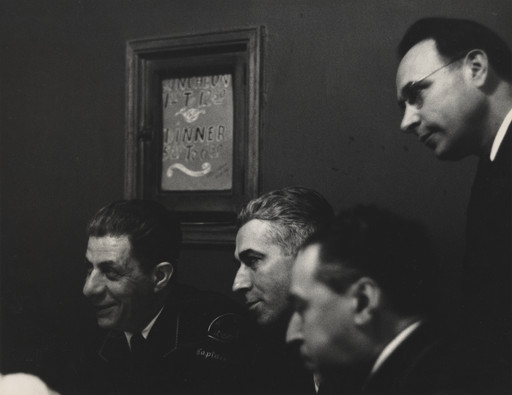 Mildred Grossman. Untitled (four men looking to the left, from series on a labor union)