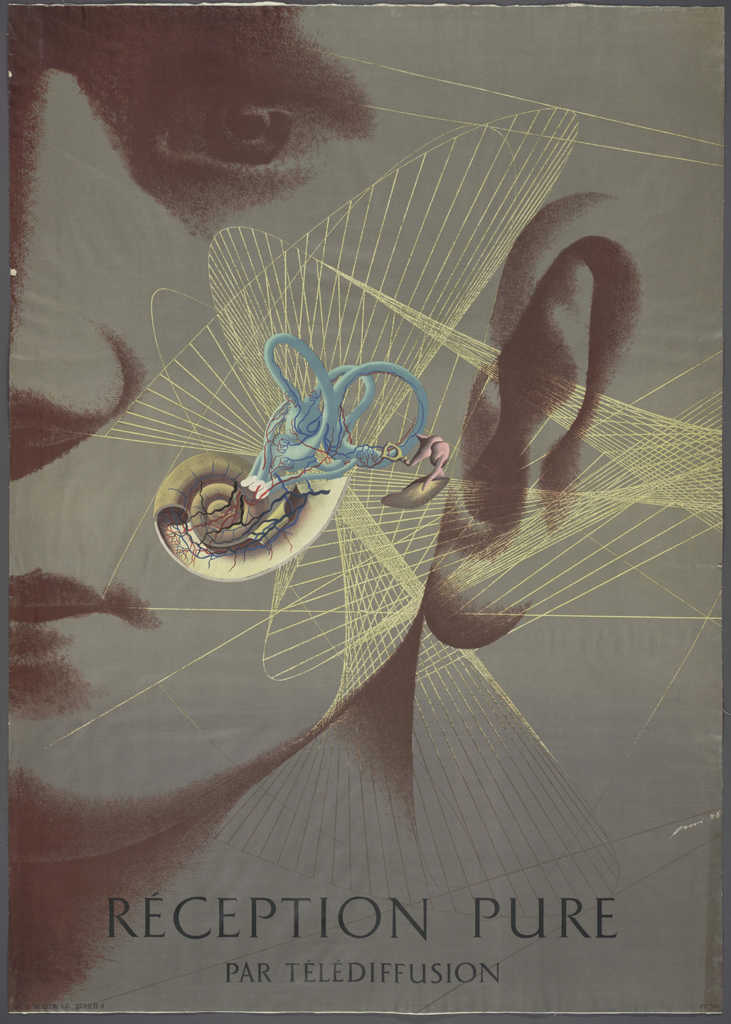 Hans Erni. Réception Pure, Par Télédiffusion (Pure reception by broadcasting). 1948