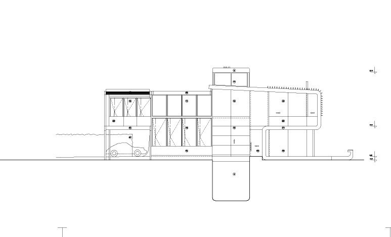 Lindy Roy. Poolhouse, Sagaponack, New York, South elevation. 2003