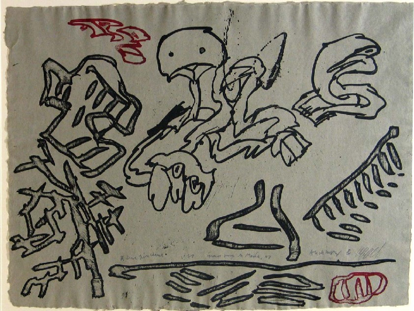 Pierre Alechinsky, Karel Appel. With Two Brushes (A deux pinceaux). 1978