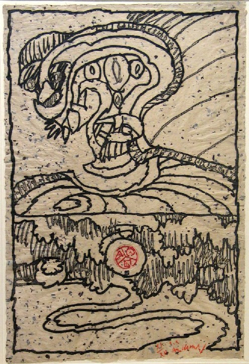Pierre Alechinsky. Natural Border (Frontière naturelle). (1977)