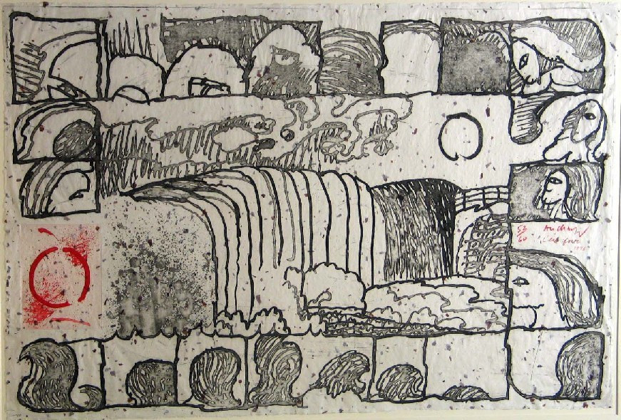 Pierre Alechinsky. Eau Forte. 1976