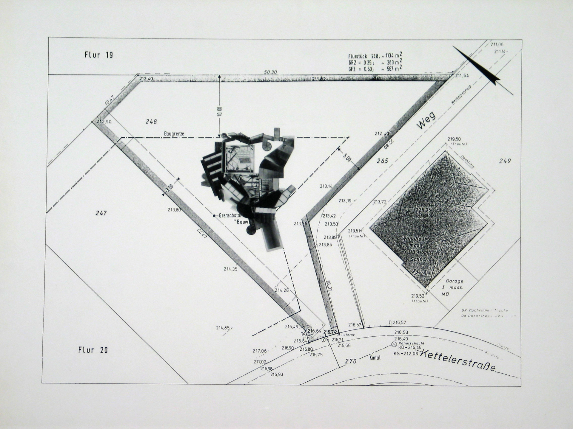 Reiser + Umemoto RUR Architecture PC, Jesse Reiser, Nanako Umemoto. Aktion Poliphile: Hypnerotomachia Ero/machia/hypniahouse, project, Wiesbaden, Germany, Site plan. 1989