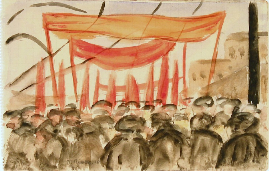 Diego Rivera. May Day, Moscow. 1928