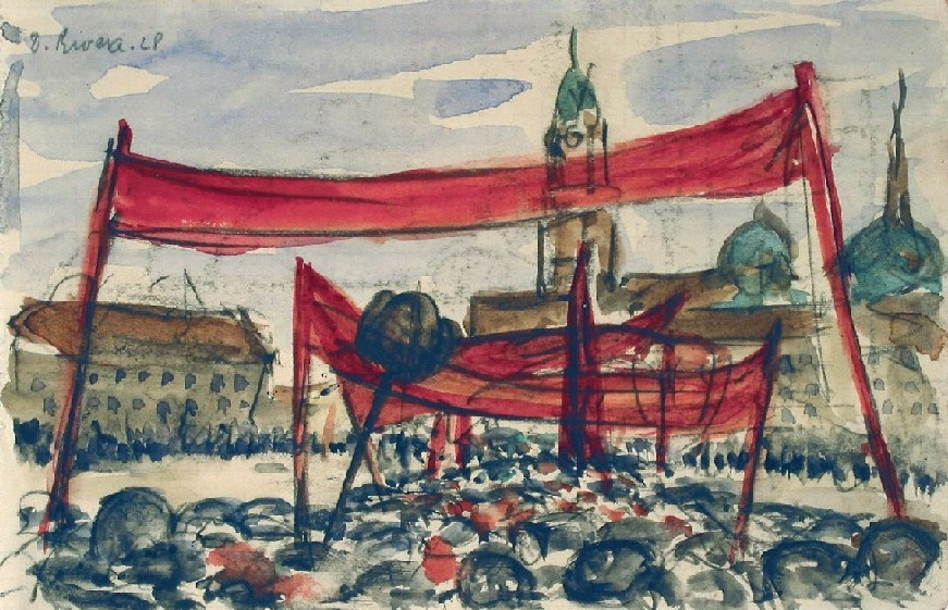 Diego Rivera. May Day, Moscow. 1928