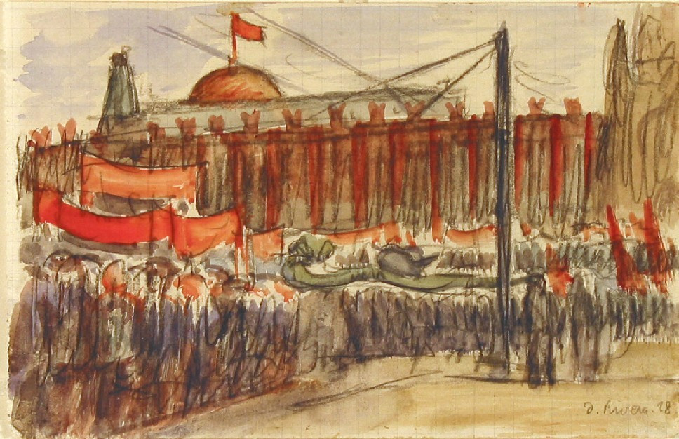 Diego Rivera. May Day, Moscow. 1928