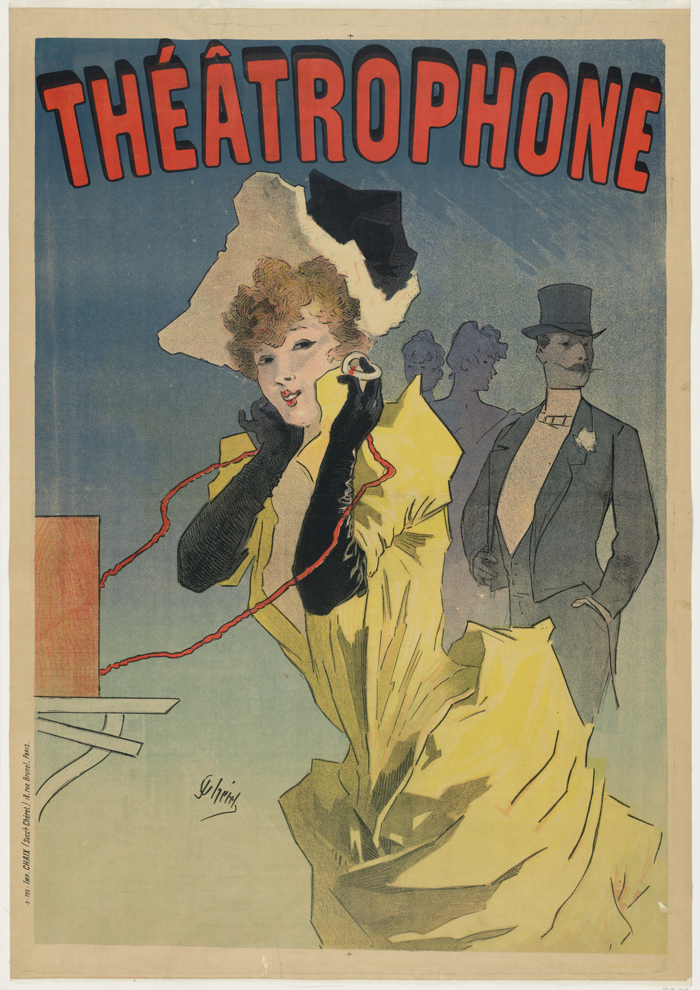 Jules Chéret. Théâtrophone (Theater phone). 1890