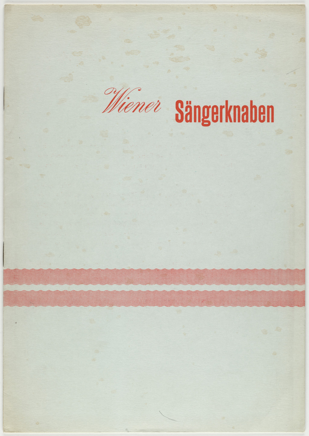 Hajo Rose. Wiener Sängerknaben. 1936