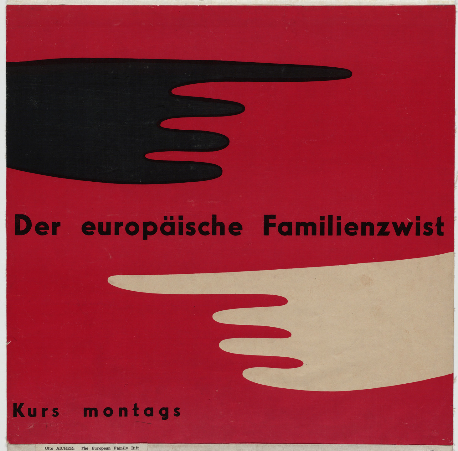 Otl Aicher (also known as Otto Aicher). Der Europäische Familienzwist (The European family quarrel). c. 1950
