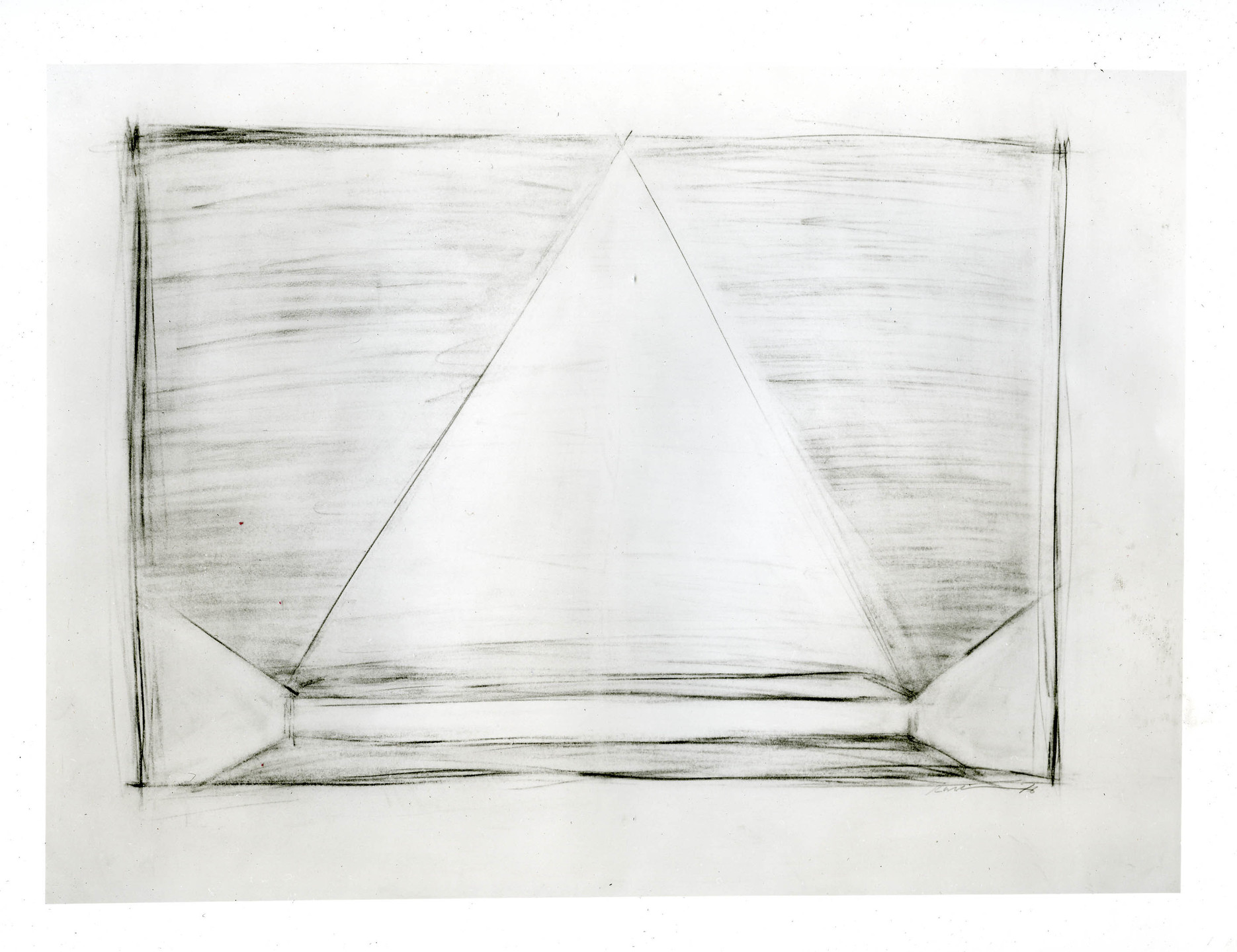 Robert Wilson. Drawing (Part of a suite of 4) The Bed Levitation Scene for Einstein on the Beach. 1976