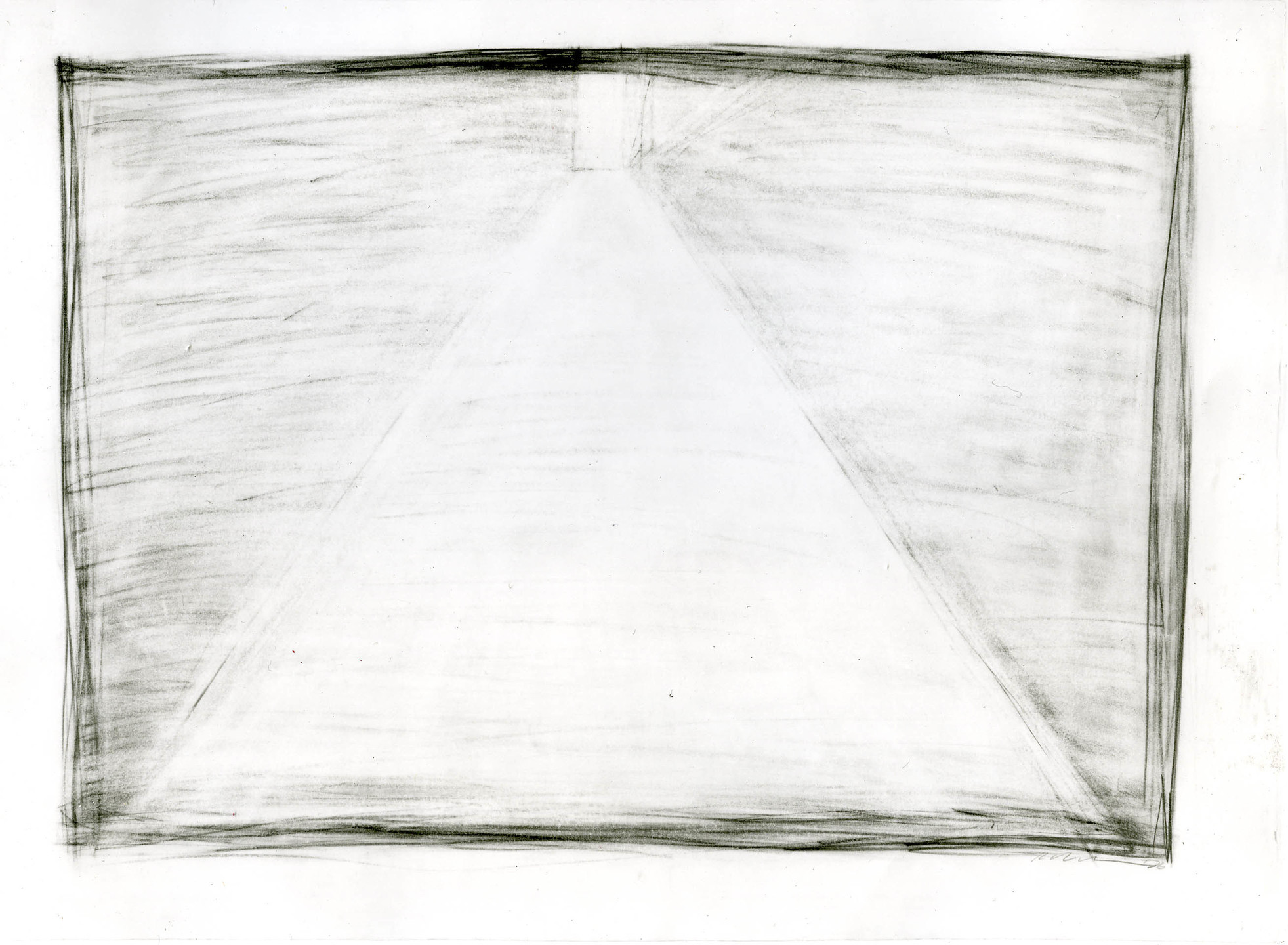 Robert Wilson. Drawing (Part of a suite of 4) for The Bed Levitation Scene for Einstein on the Beach. 1976