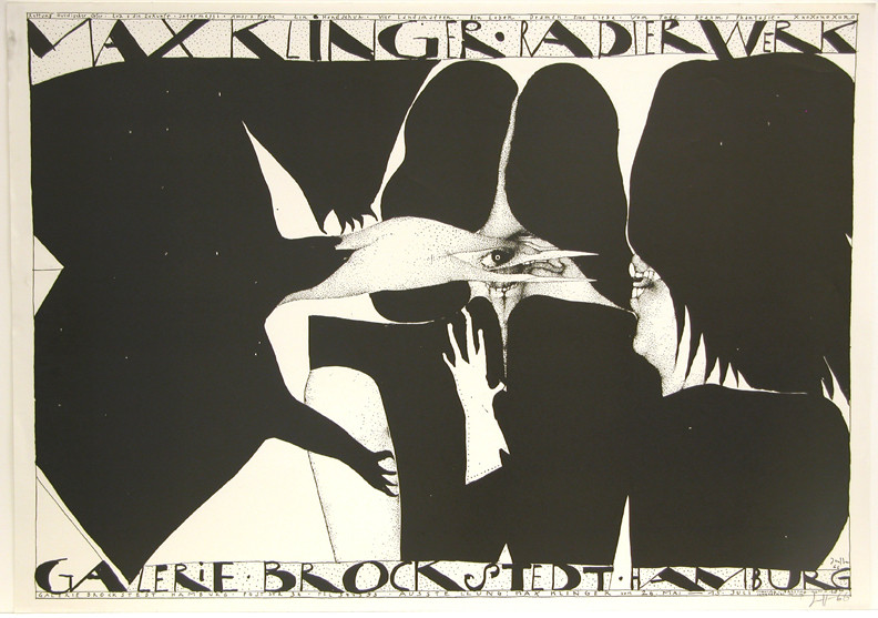 Horst Janssen. Max Klinger Radierwerk, poster. (1966)