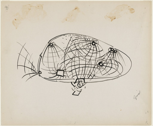 Frederick Kiesler. Endless House Project, Study for lighting. 1951