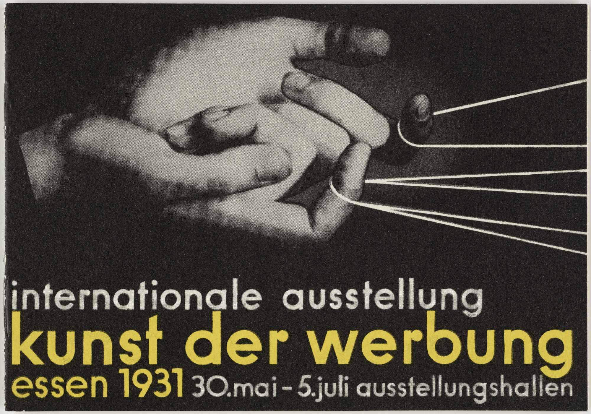 Max Burchartz Internationale Ausstellung Kunst Der Werbung Essen 1931 International Exhibition Of Advertising Art Essen 1931 Moma