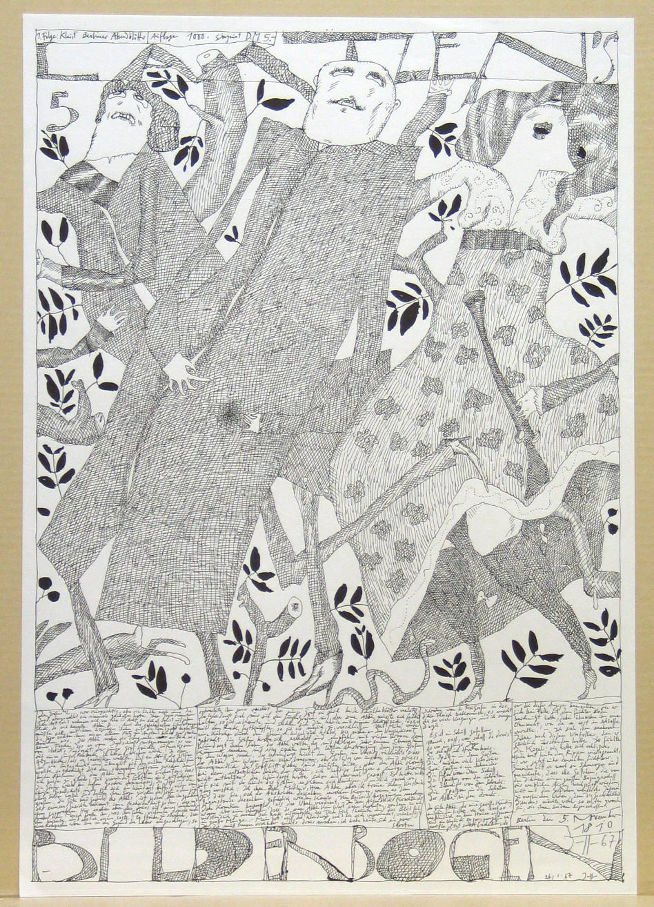 Horst Janssen. Laatzen&#39;s Bilderbogen, 5, poster. (November 11, 1967)