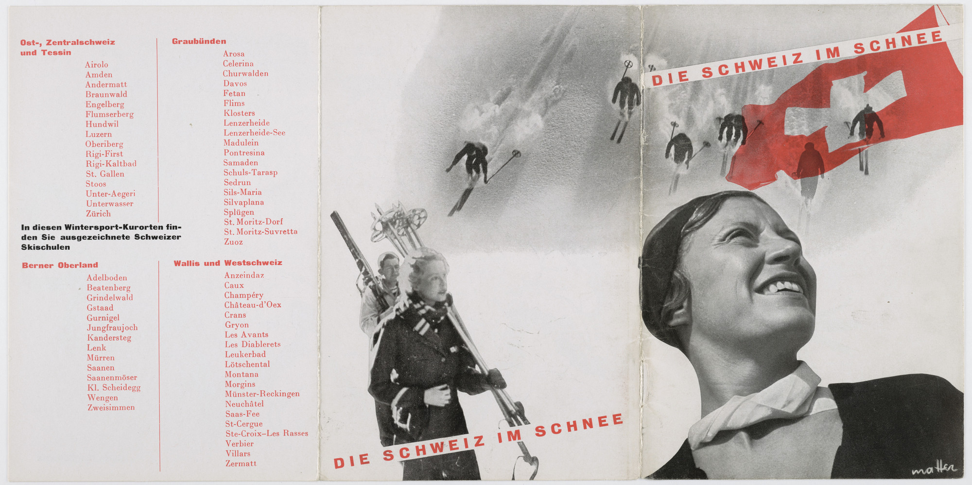 Herbert Matter. Die Schweiz im Schnee. c. 1935