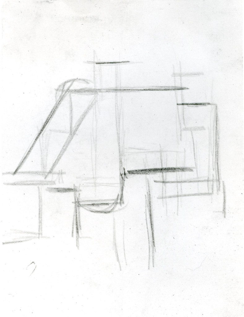 Study for Composition VIII (The Cow) by Theo van Doesburg