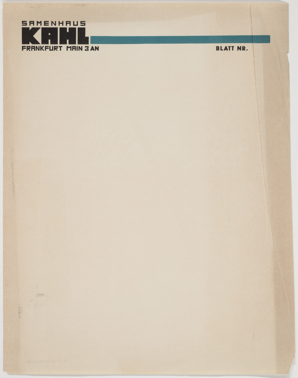 Robert Michel. Samenhaus Kahl. After 1924