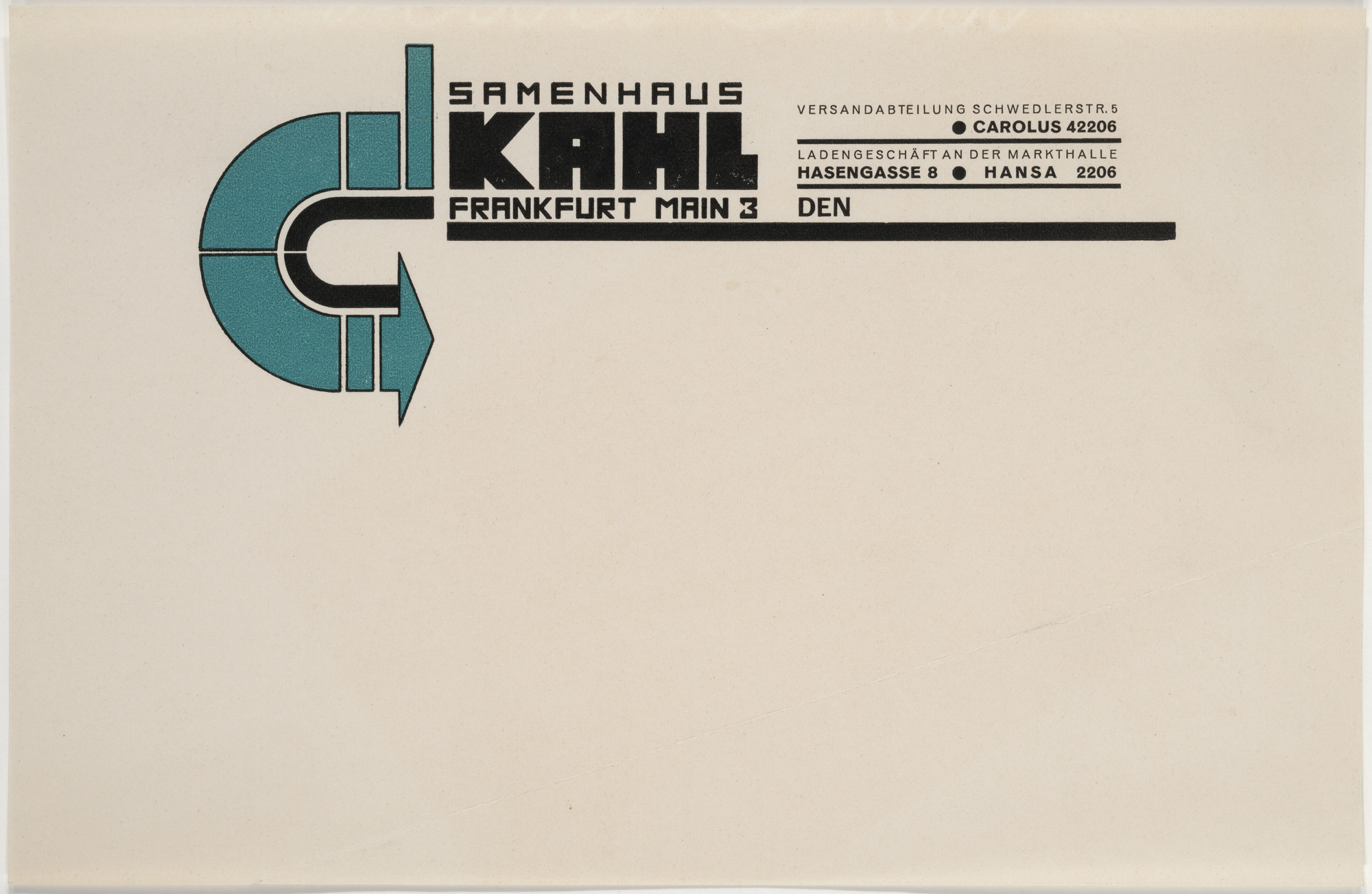 Robert Michel. Samenhaus Kahl. After 1924