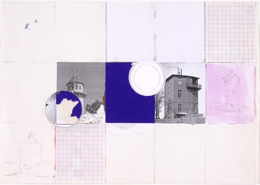 Untitled (Blue Square, 2 Holes)